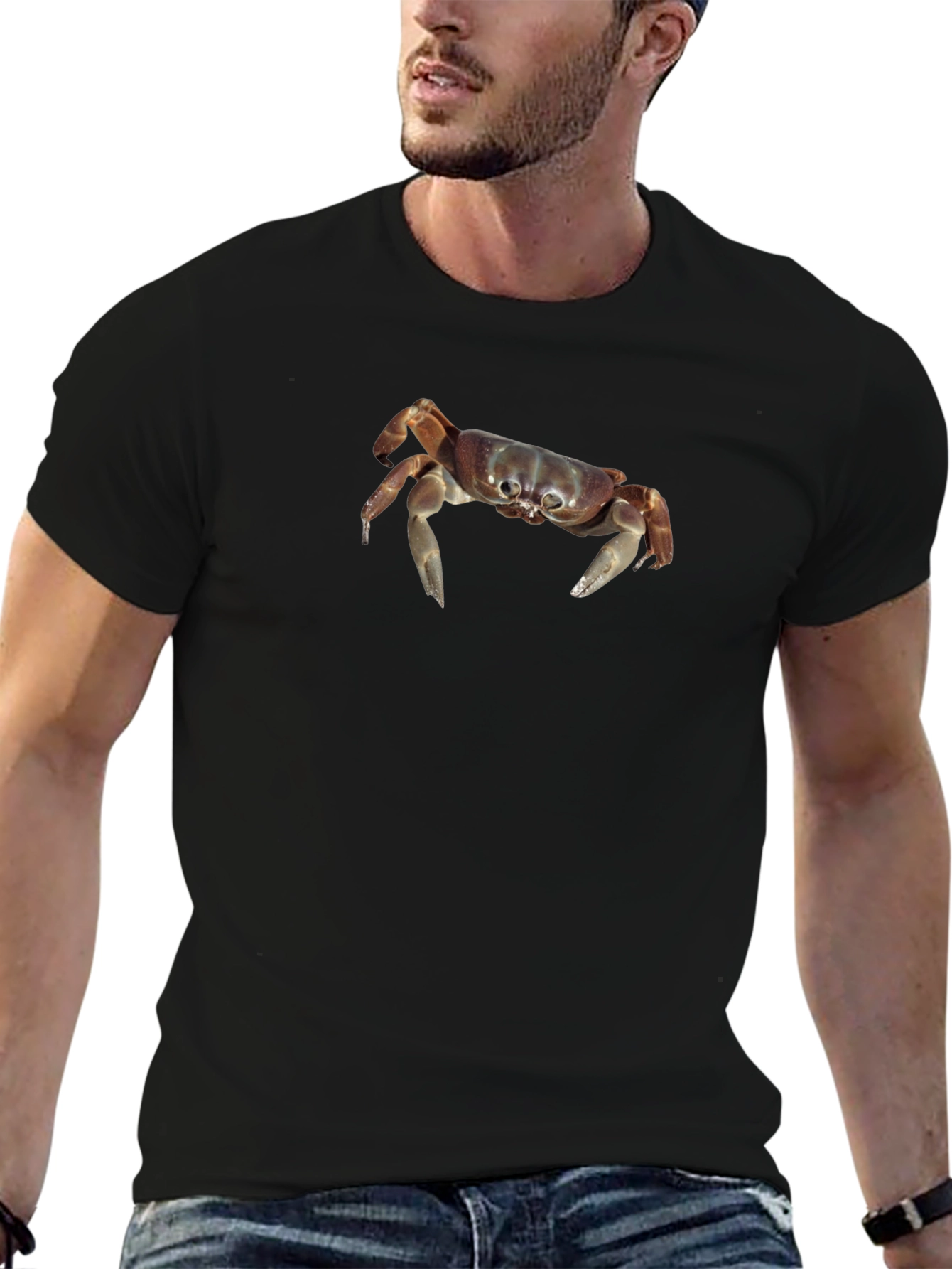 Crab Graphic Black T-Shirt - Coastal Style