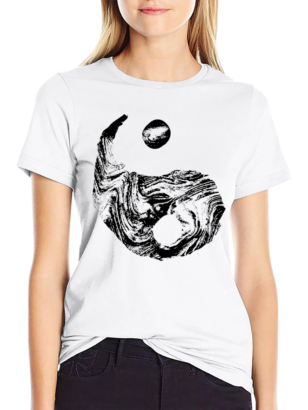 Yin Yang Graphic Black T-Shirt