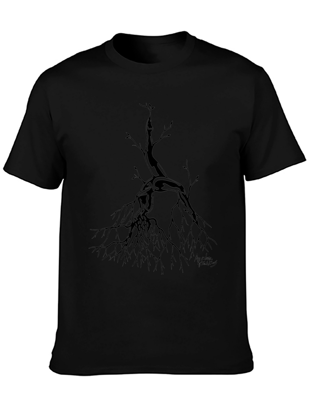 Unique Tree Graphic Tee - Stylish Black Cotton Shirt