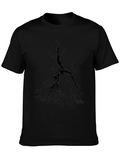 Unique Tree Graphic Tee - Stylish Black Cotton Shirt