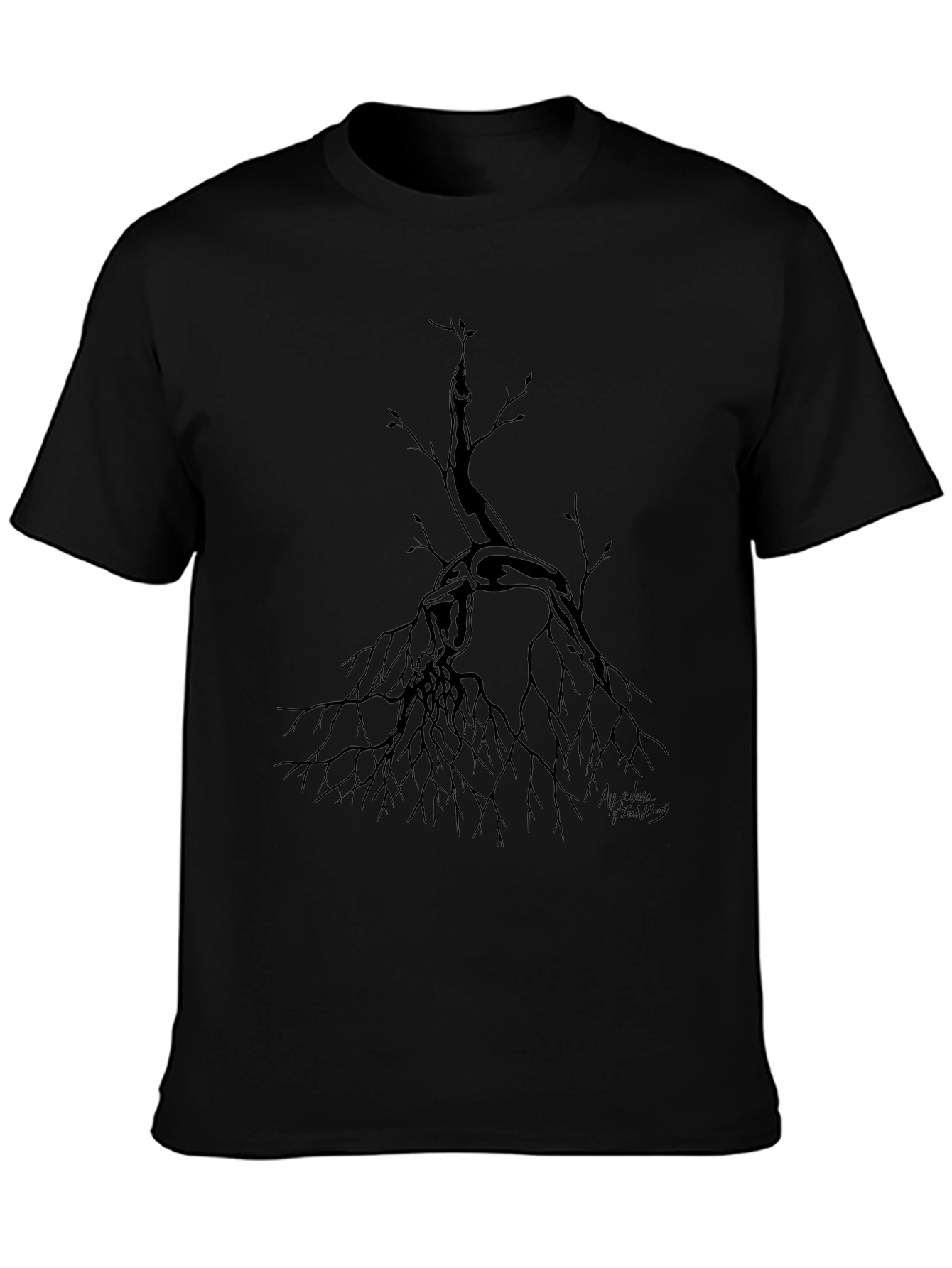 Unique Tree Graphic Tee - Stylish Black Cotton Shirt
