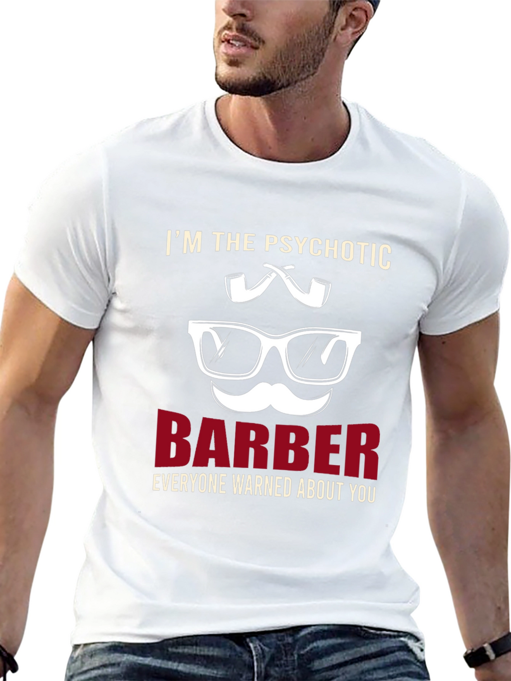 Psychotic Barber T-Shirt - Novelty Graphic Tee