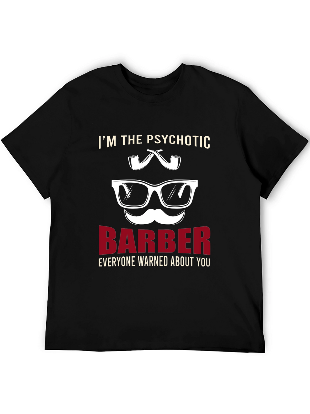 Psychotic Barber T-Shirt - Novelty Graphic Tee
