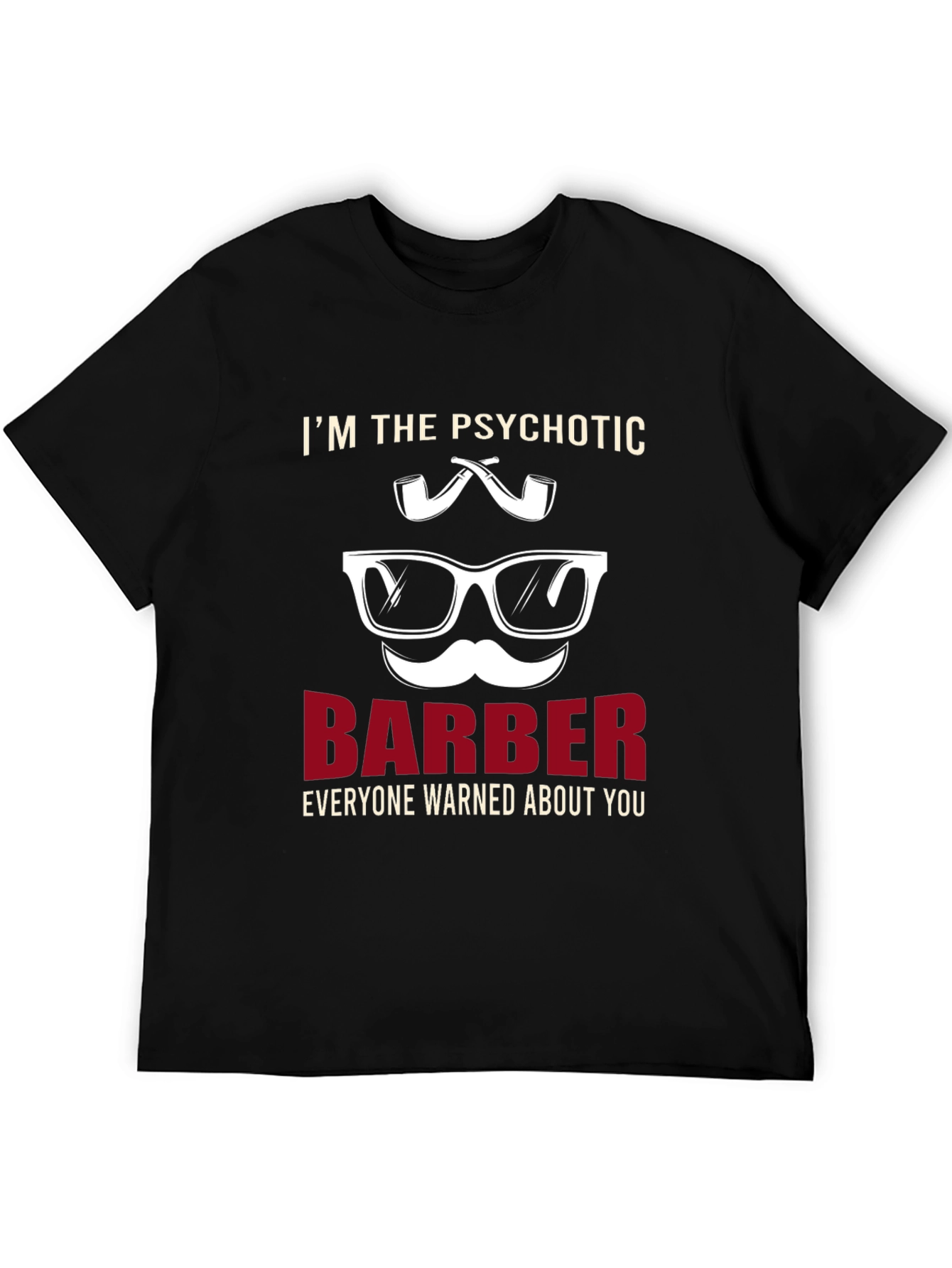 Psychotic Barber T-Shirt - Novelty Graphic Tee