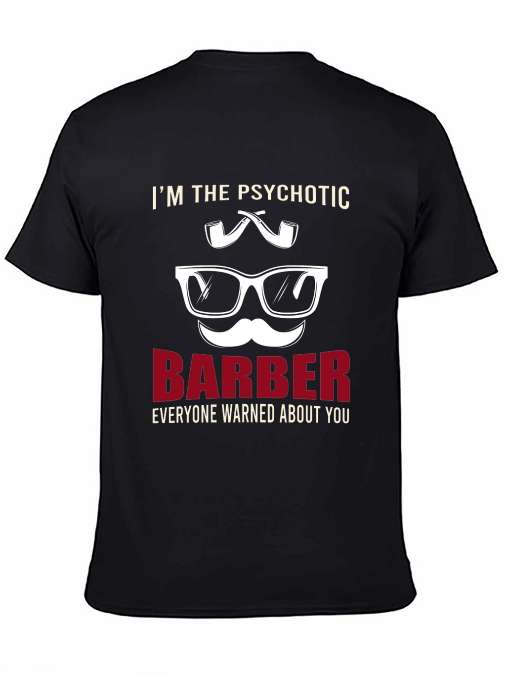 Psychotic Barber T-Shirt - Novelty Graphic Tee