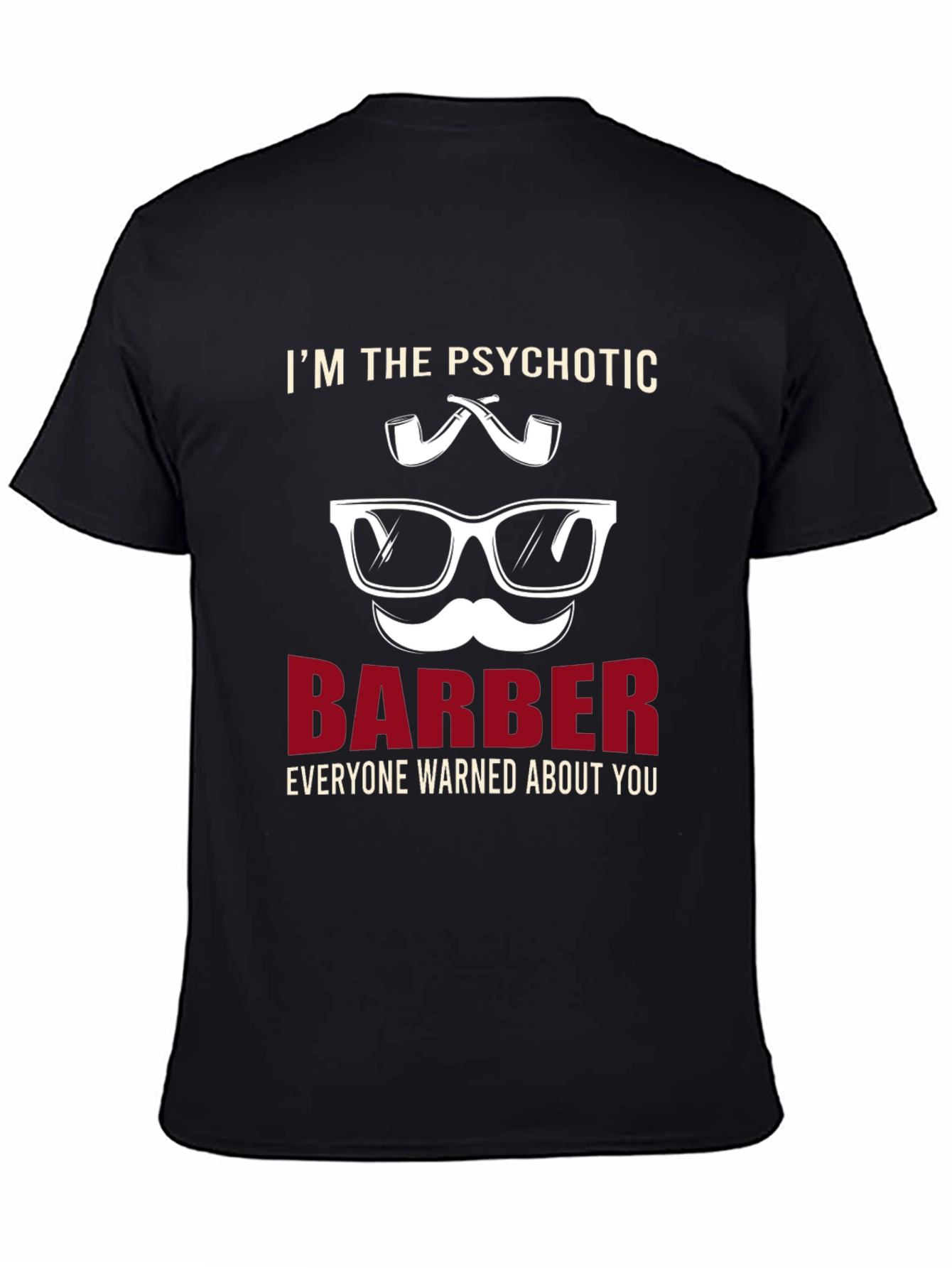 Psychotic Barber T-Shirt - Novelty Graphic Tee