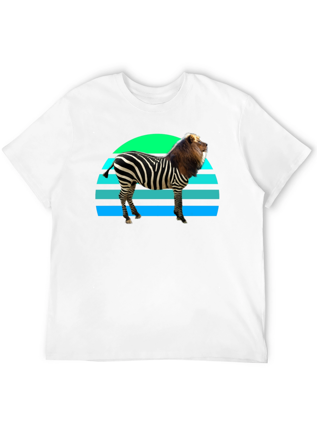 Zebra Lion Mashup Graphic Tee - Unique Animal Fusion