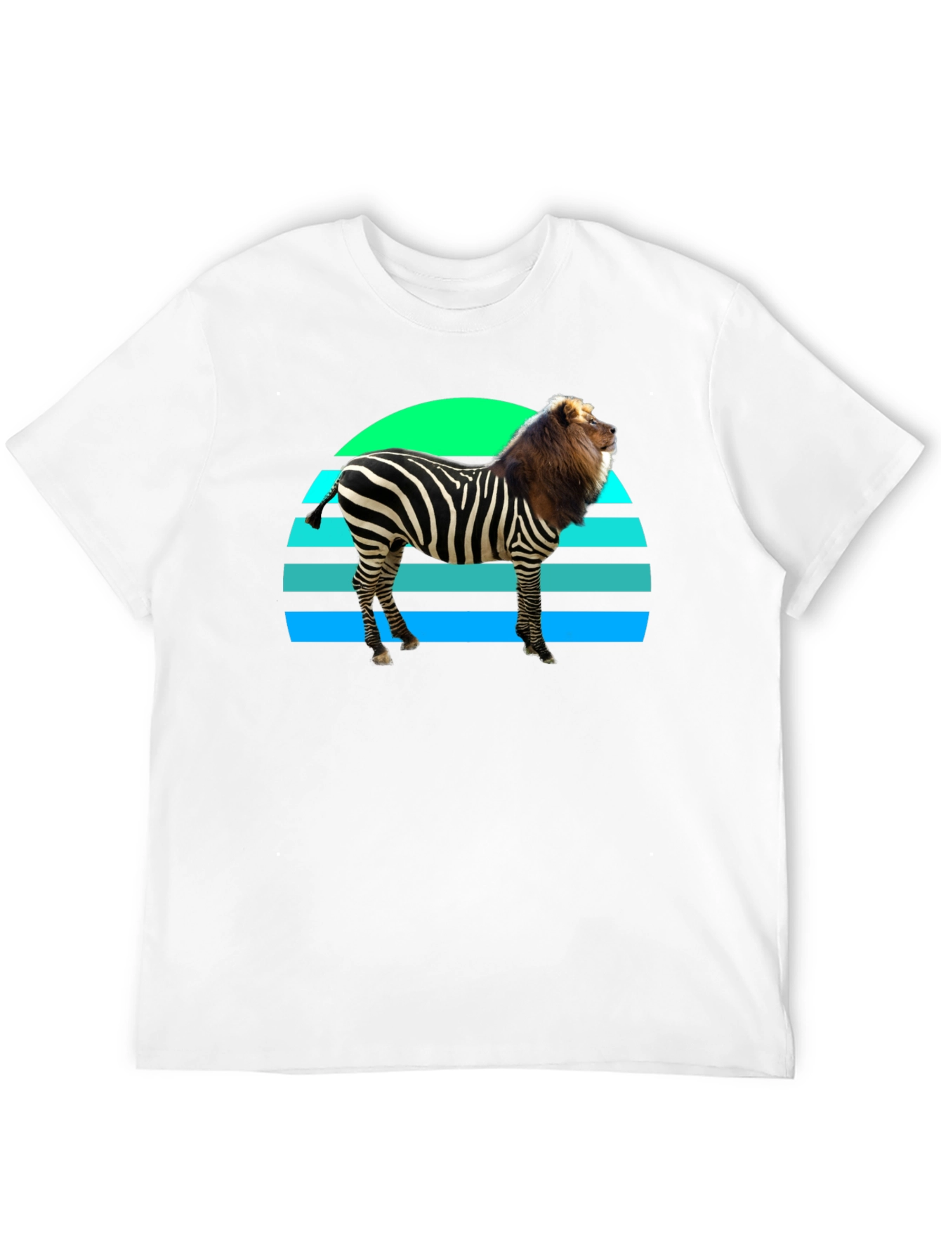 Zebra Lion Mashup Graphic Tee - Unique Animal Fusion