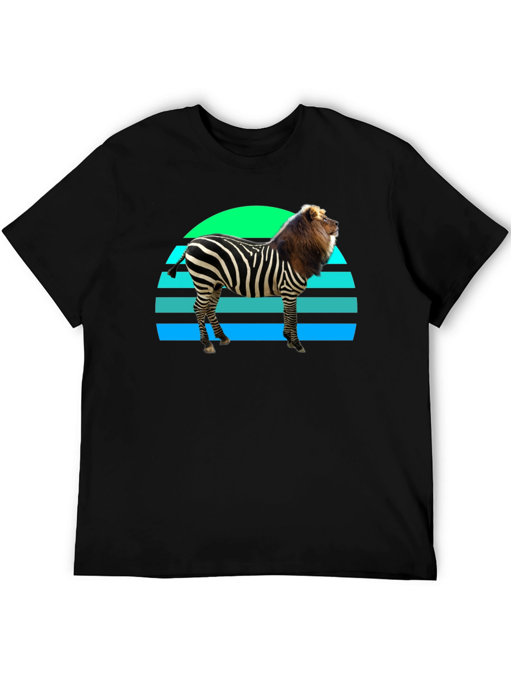 Zebra Lion Mashup Graphic Tee - Unique Animal Fusion