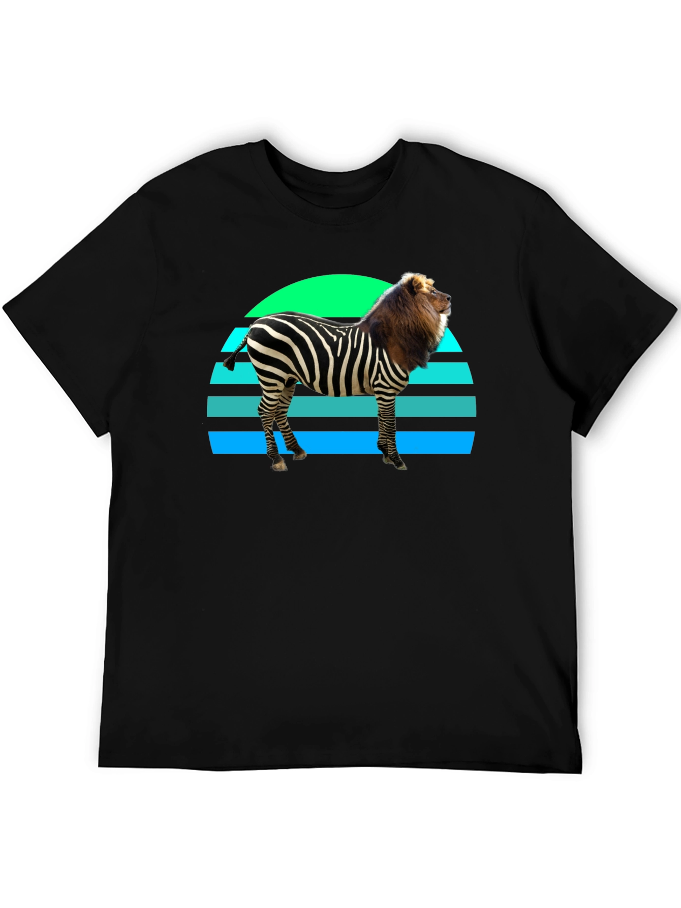Zebra Lion Mashup Graphic Tee - Unique Animal Fusion