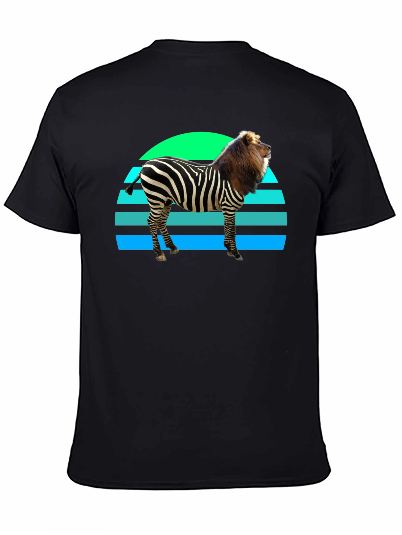 Zebra Lion Mashup Graphic Tee - Unique Animal Fusion