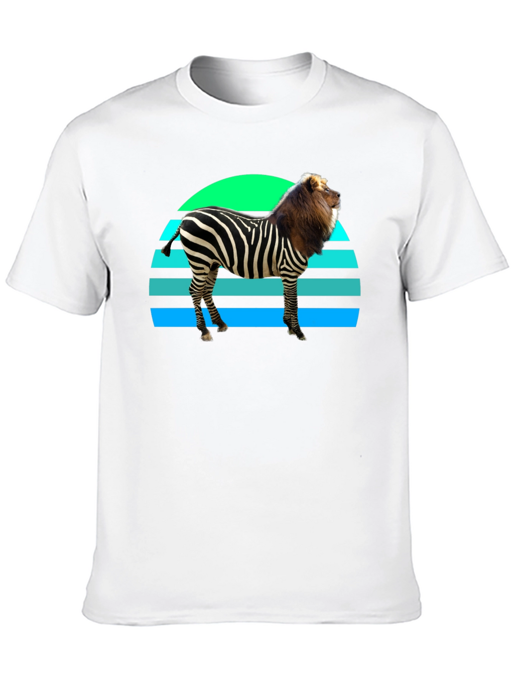 Zebra Lion Mashup Graphic Tee - Unique Animal Fusion