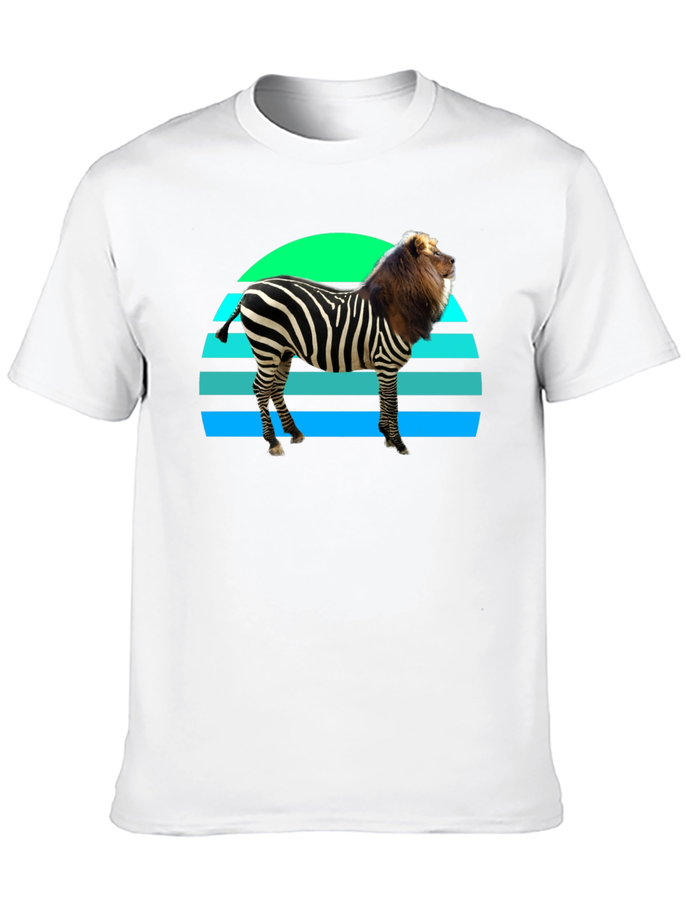 Zebra Lion Mashup Graphic Tee - Unique Animal Fusion