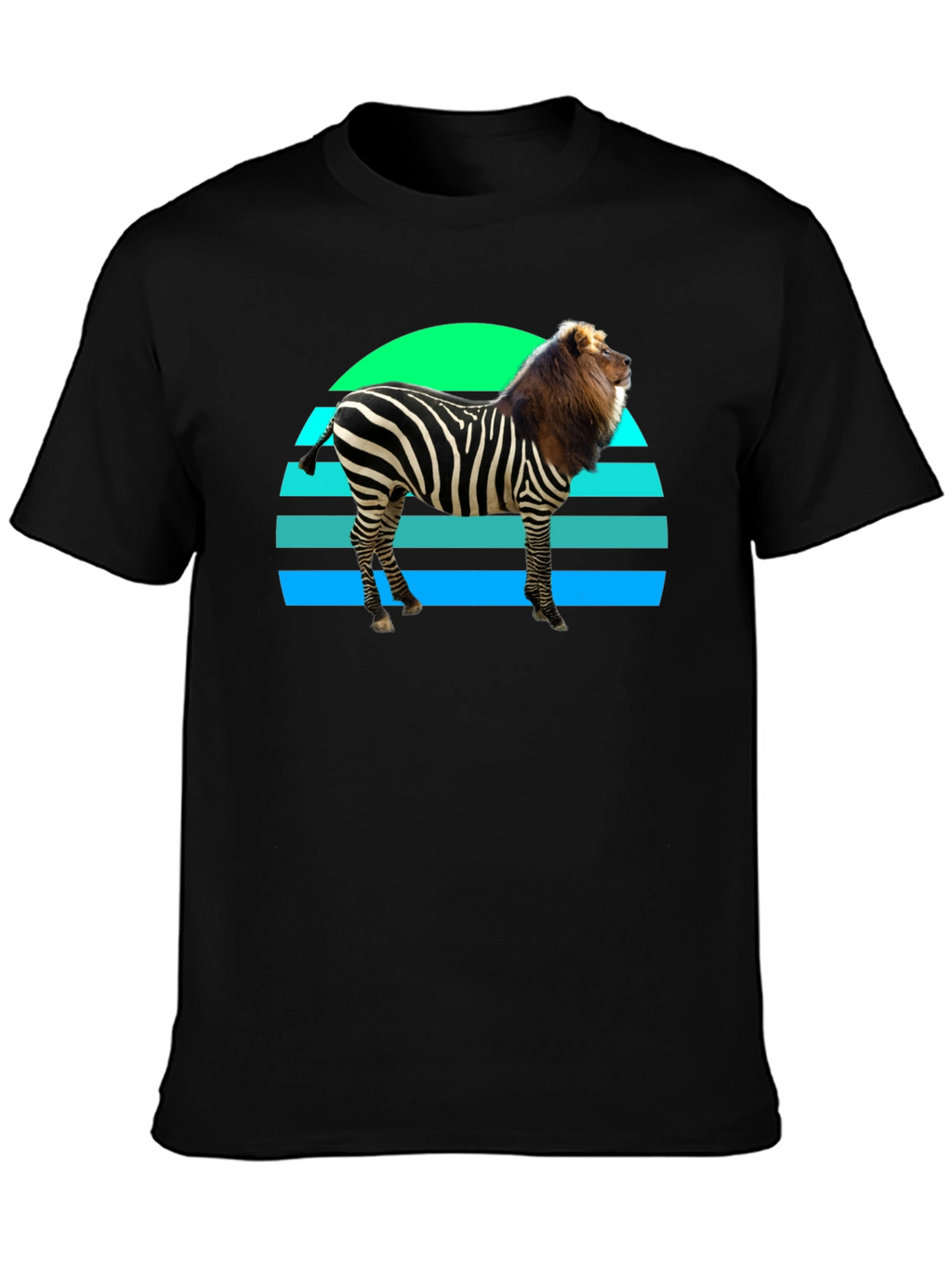 Zebra Lion Mashup Graphic Tee - Unique Animal Fusion