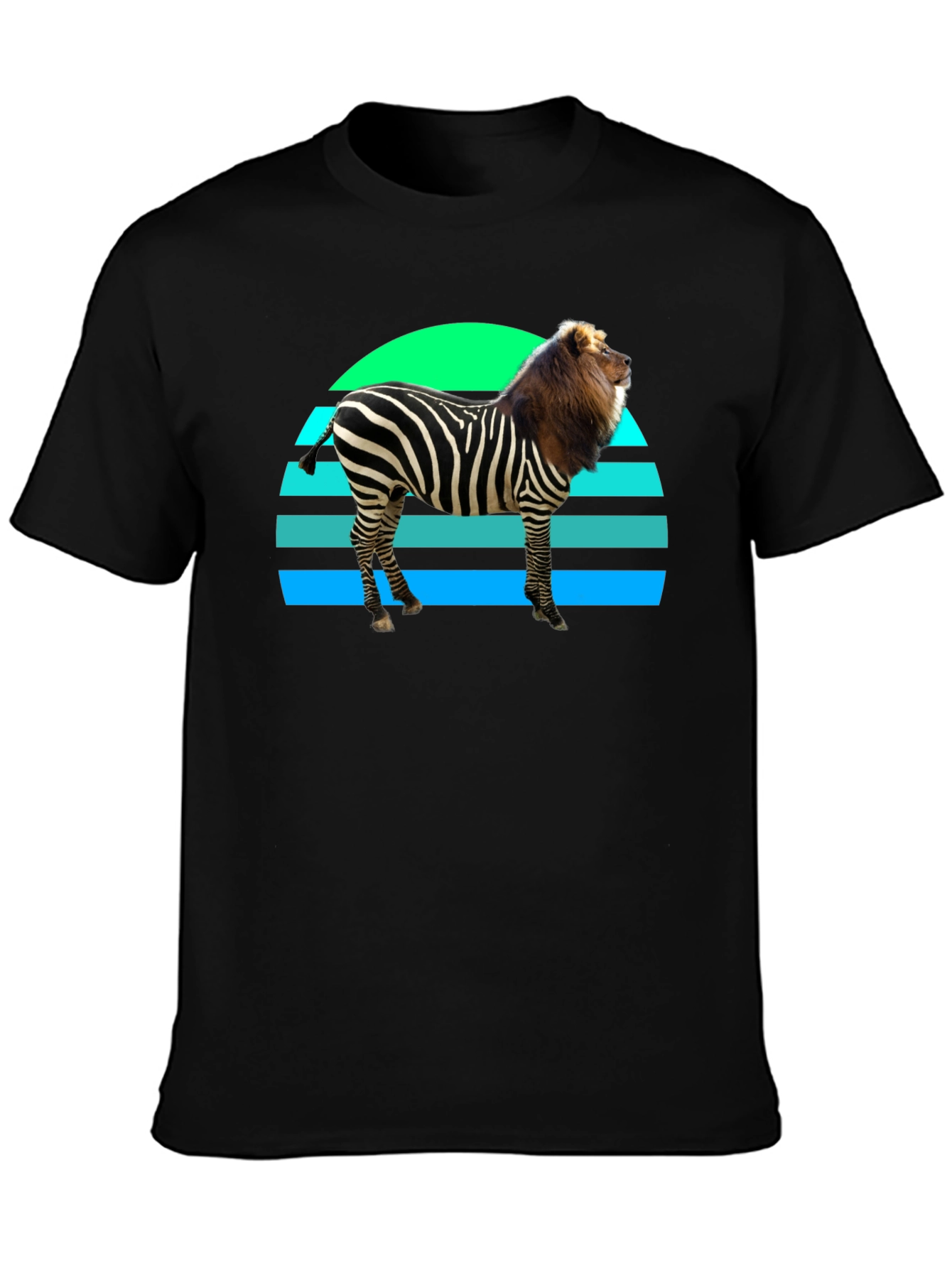 Zebra Lion Mashup Graphic Tee - Unique Animal Fusion