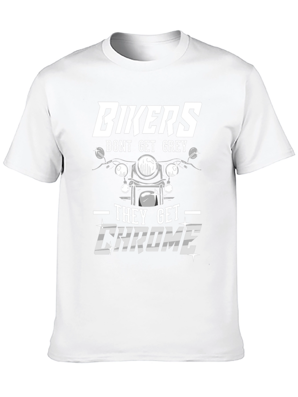 Bikers Get Chrome Graphic Tee - Black