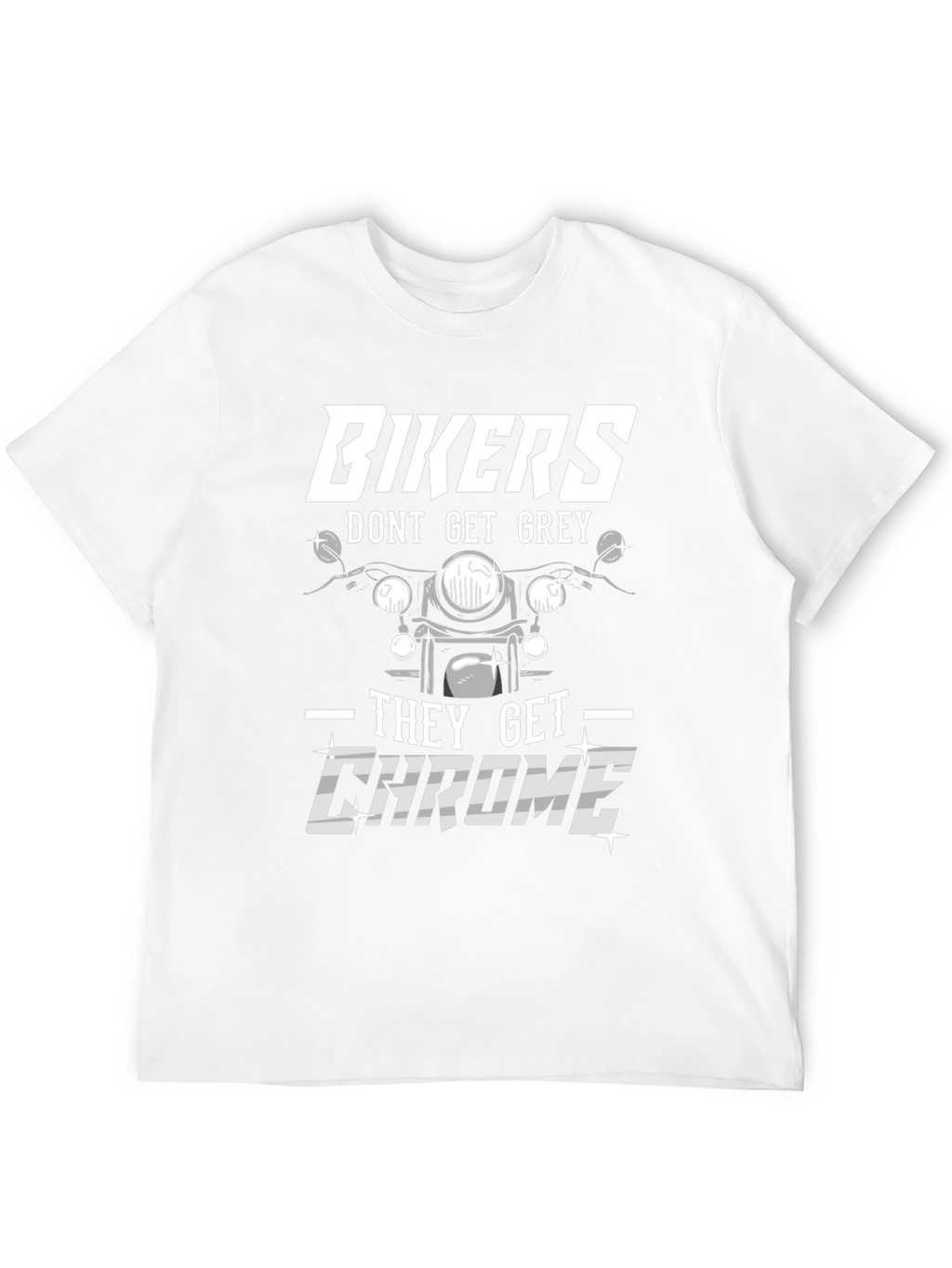 Bikers Get Chrome Graphic Tee - Black