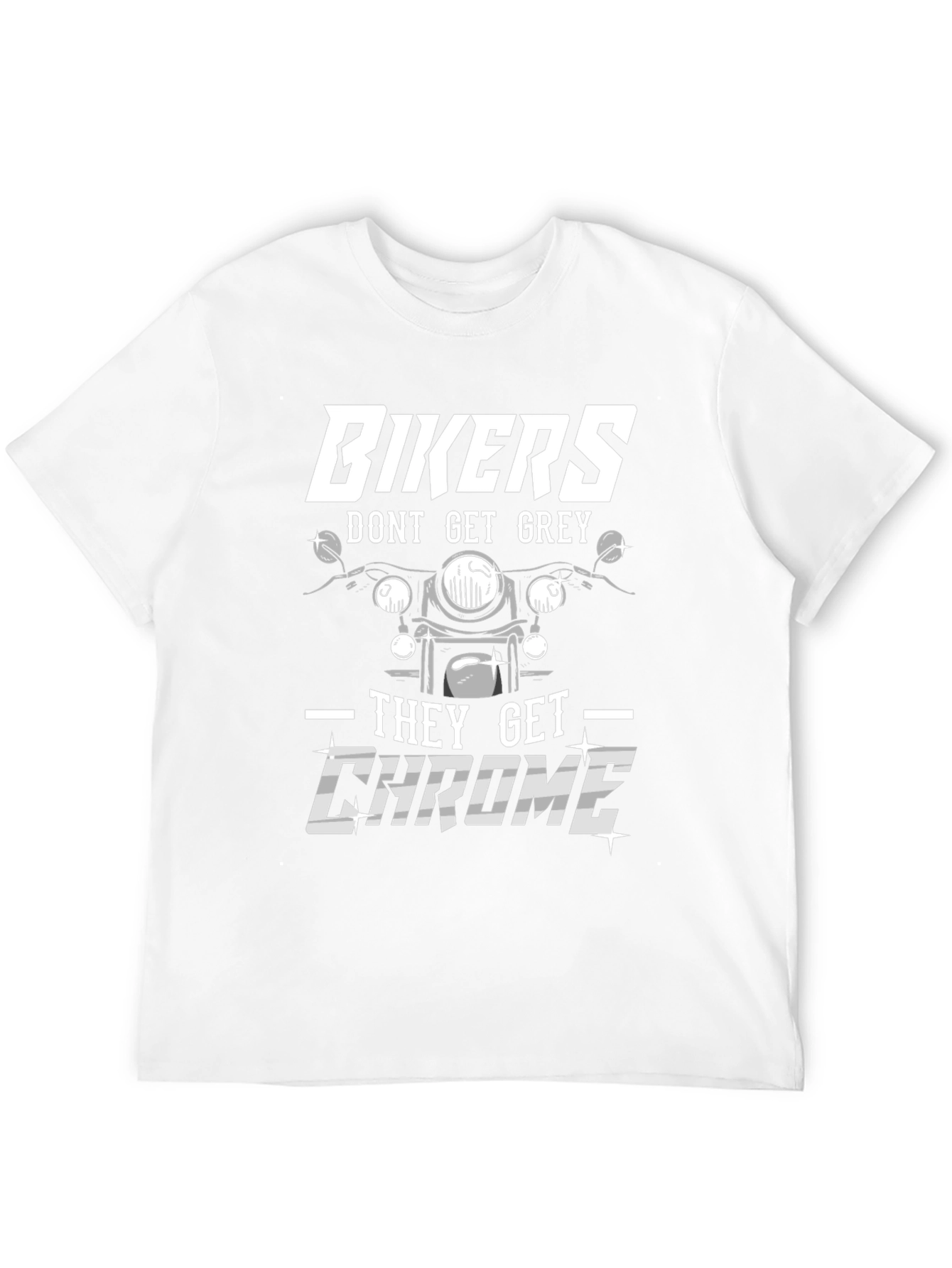Bikers Get Chrome Graphic Tee - Black
