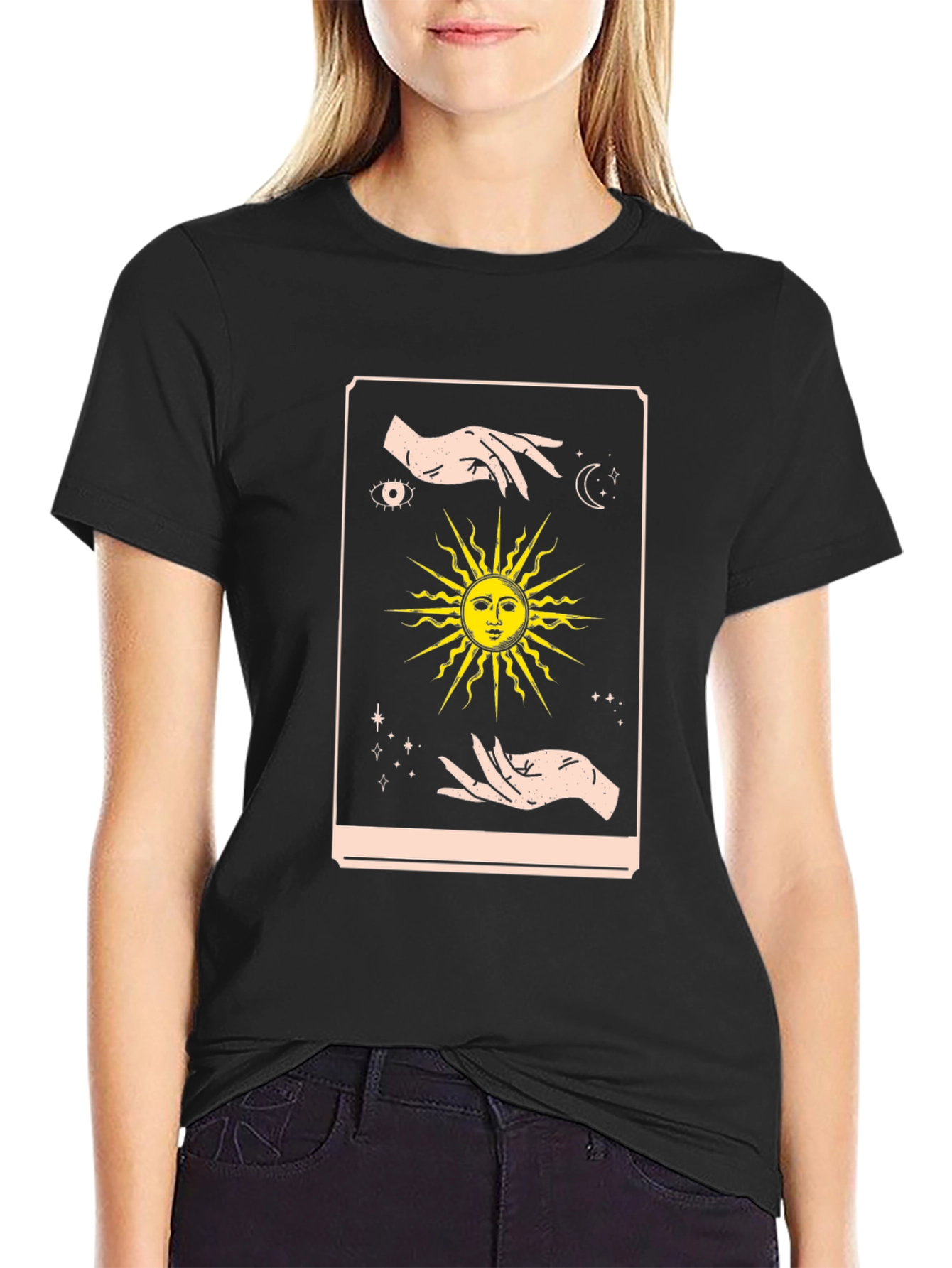 Mystic Sun Tarot Graphic Tee - Black