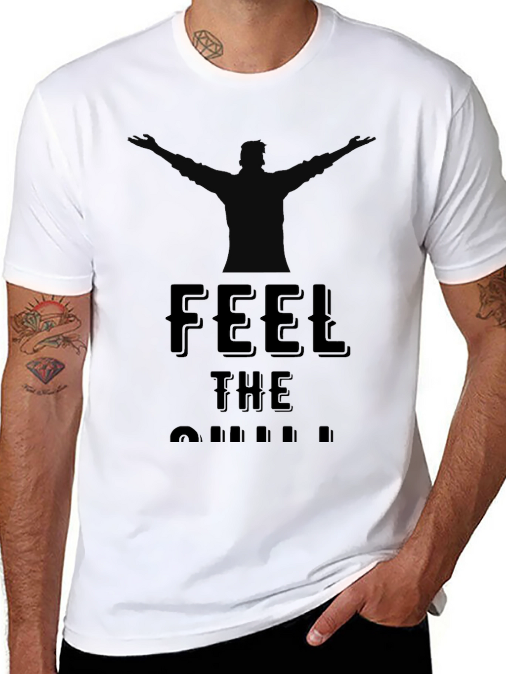 Feel The Chill Black Graphic T-Shirt