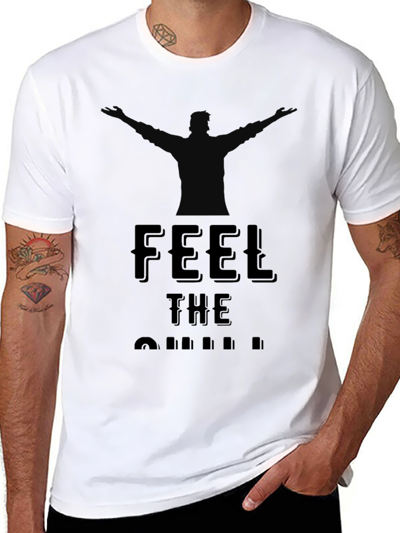 Feel The Chill Black Graphic T-Shirt