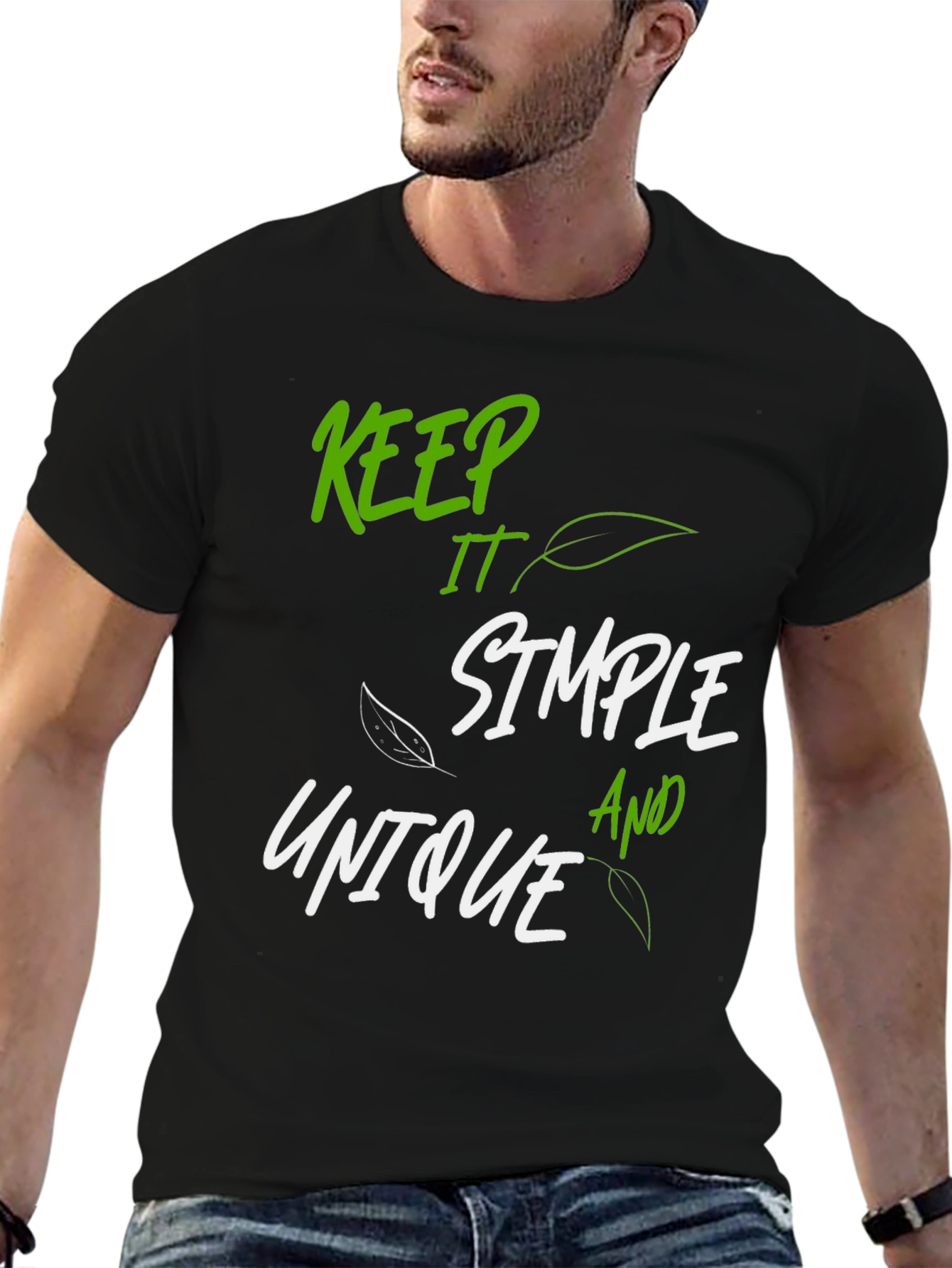 Keep It Simple Graphic T-Shirt - Black