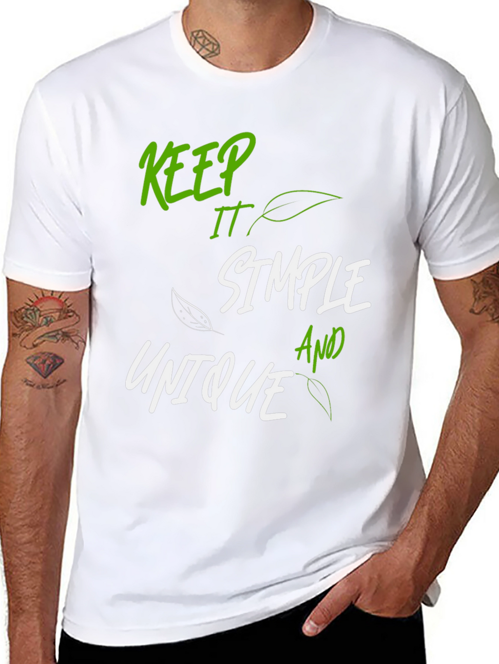 Keep It Simple Graphic T-Shirt - Black