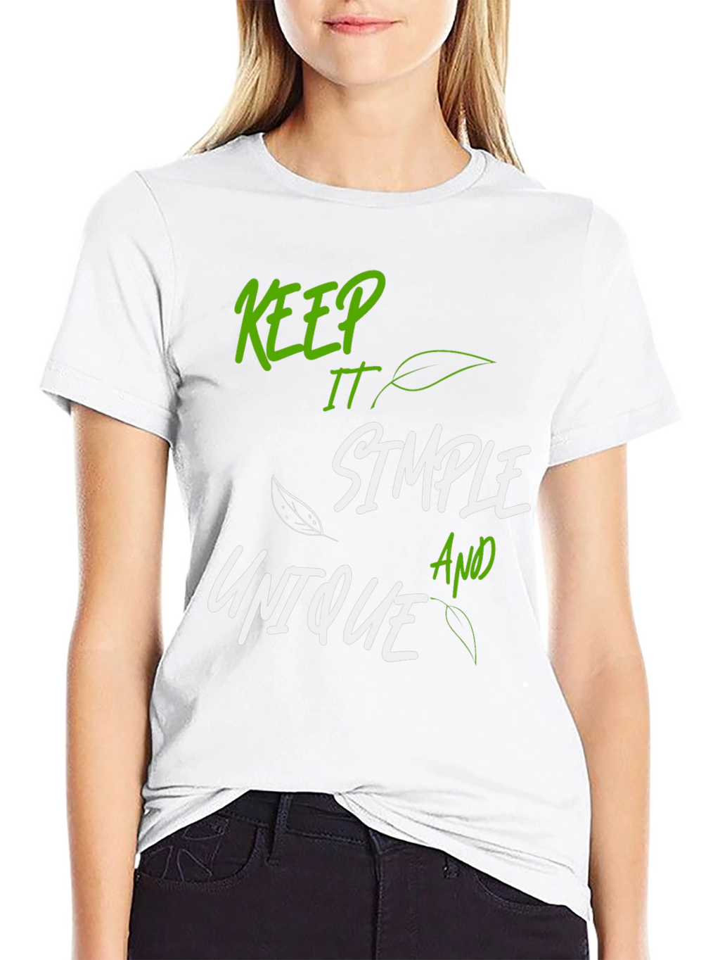 Keep It Simple Graphic T-Shirt - Black