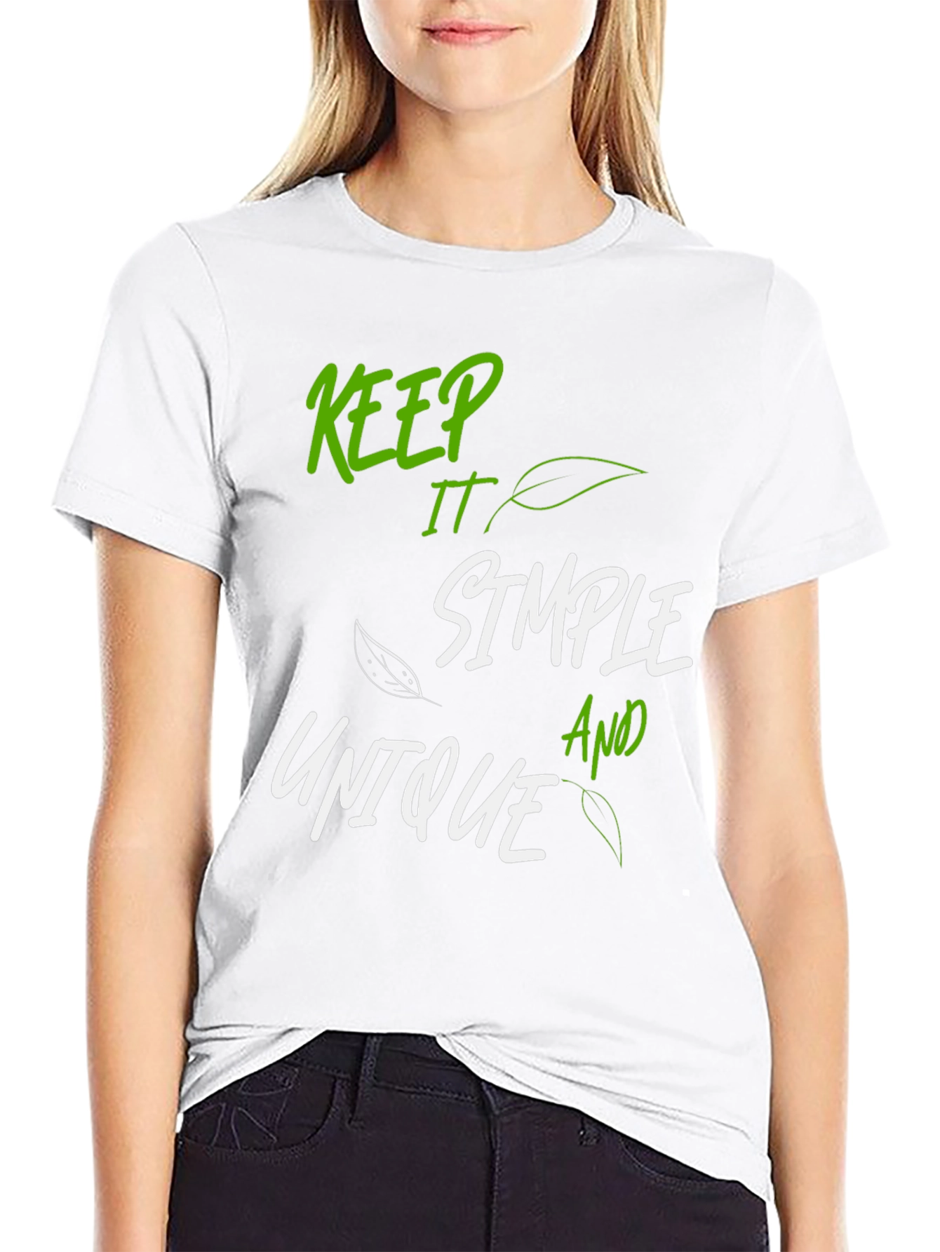 Keep It Simple Graphic T-Shirt - Black