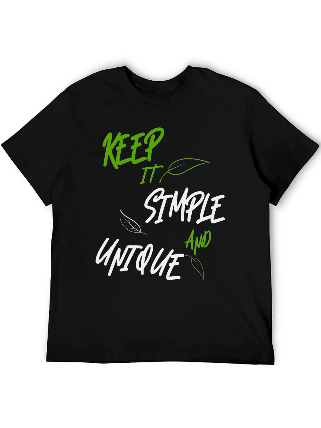 Keep It Simple Graphic T-Shirt - Black