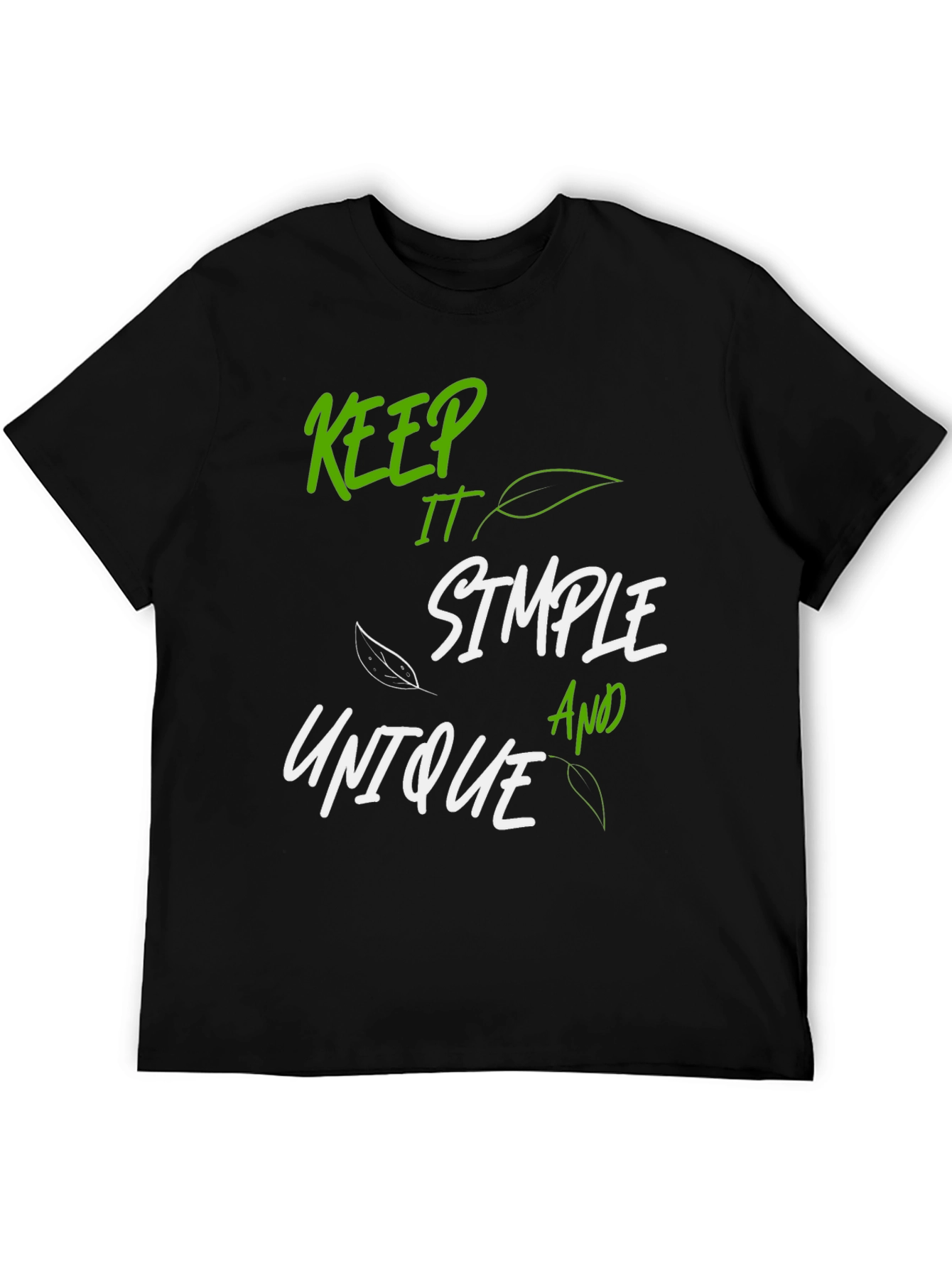 Keep It Simple Graphic T-Shirt - Black