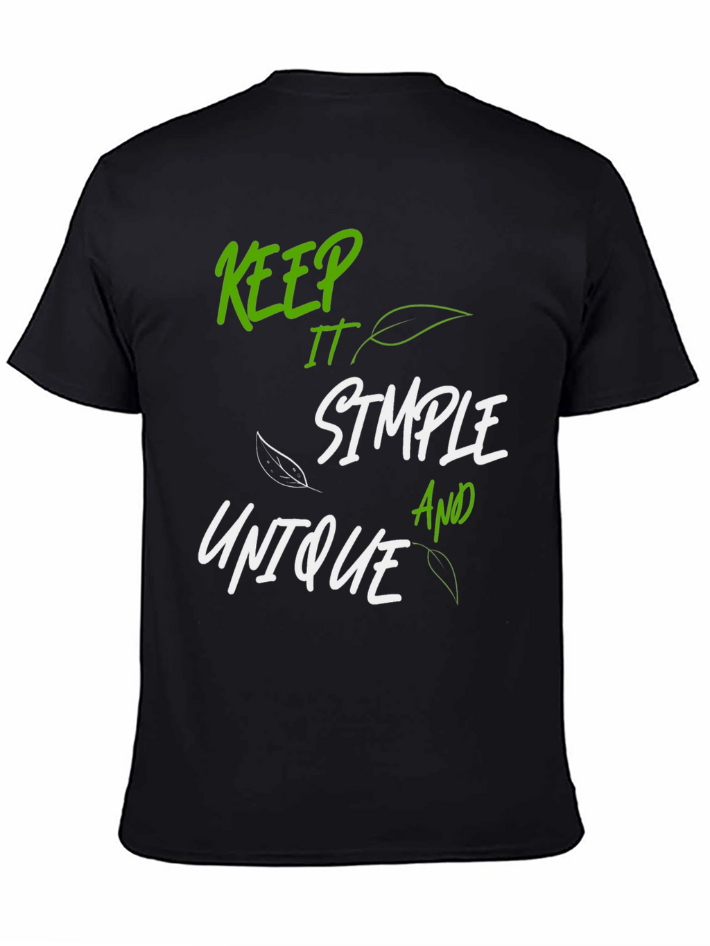 Keep It Simple Graphic T-Shirt - Black