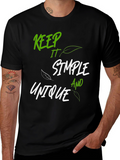 Keep It Simple Graphic T-Shirt - Black