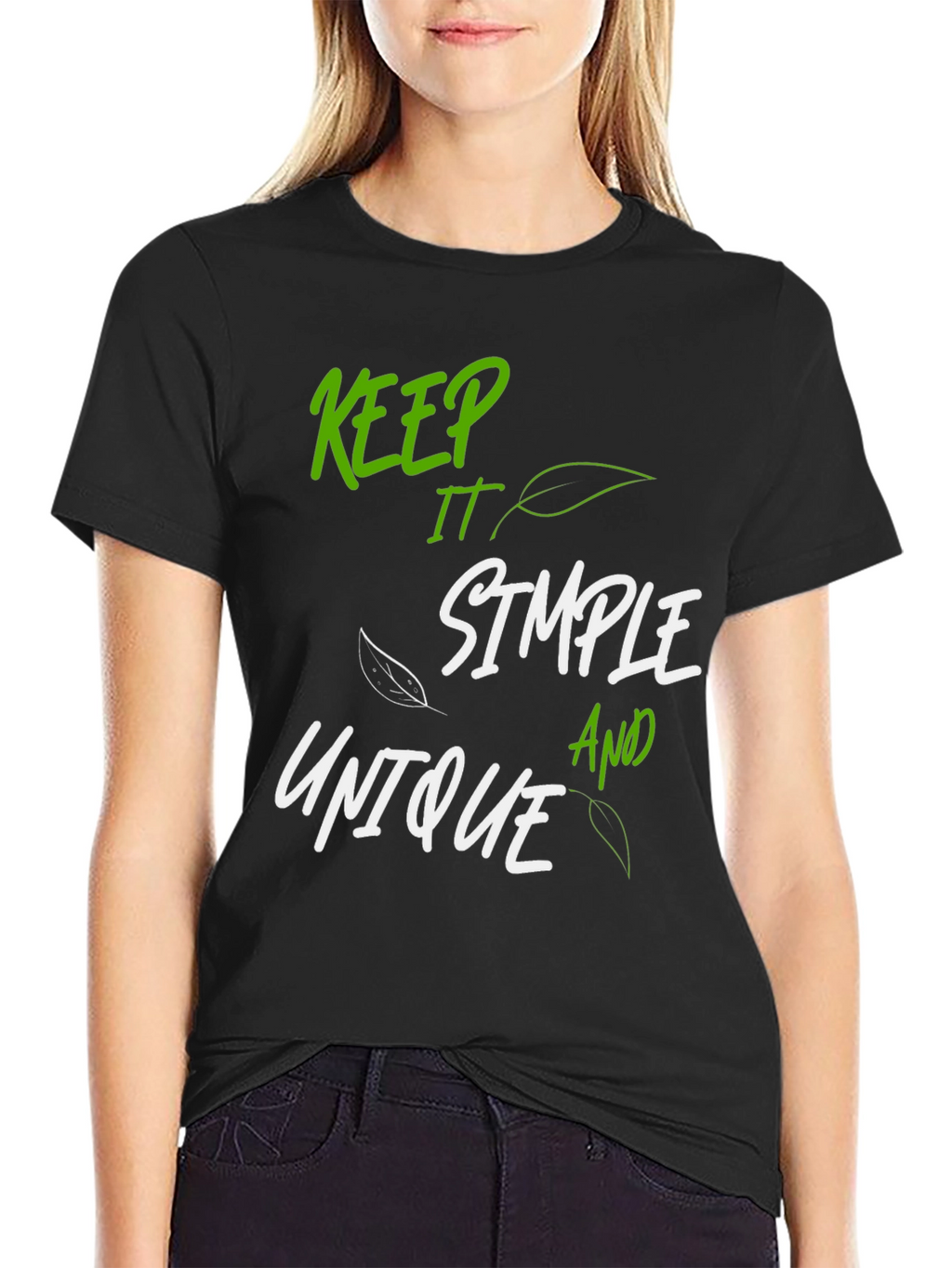 Keep It Simple Graphic T-Shirt - Black