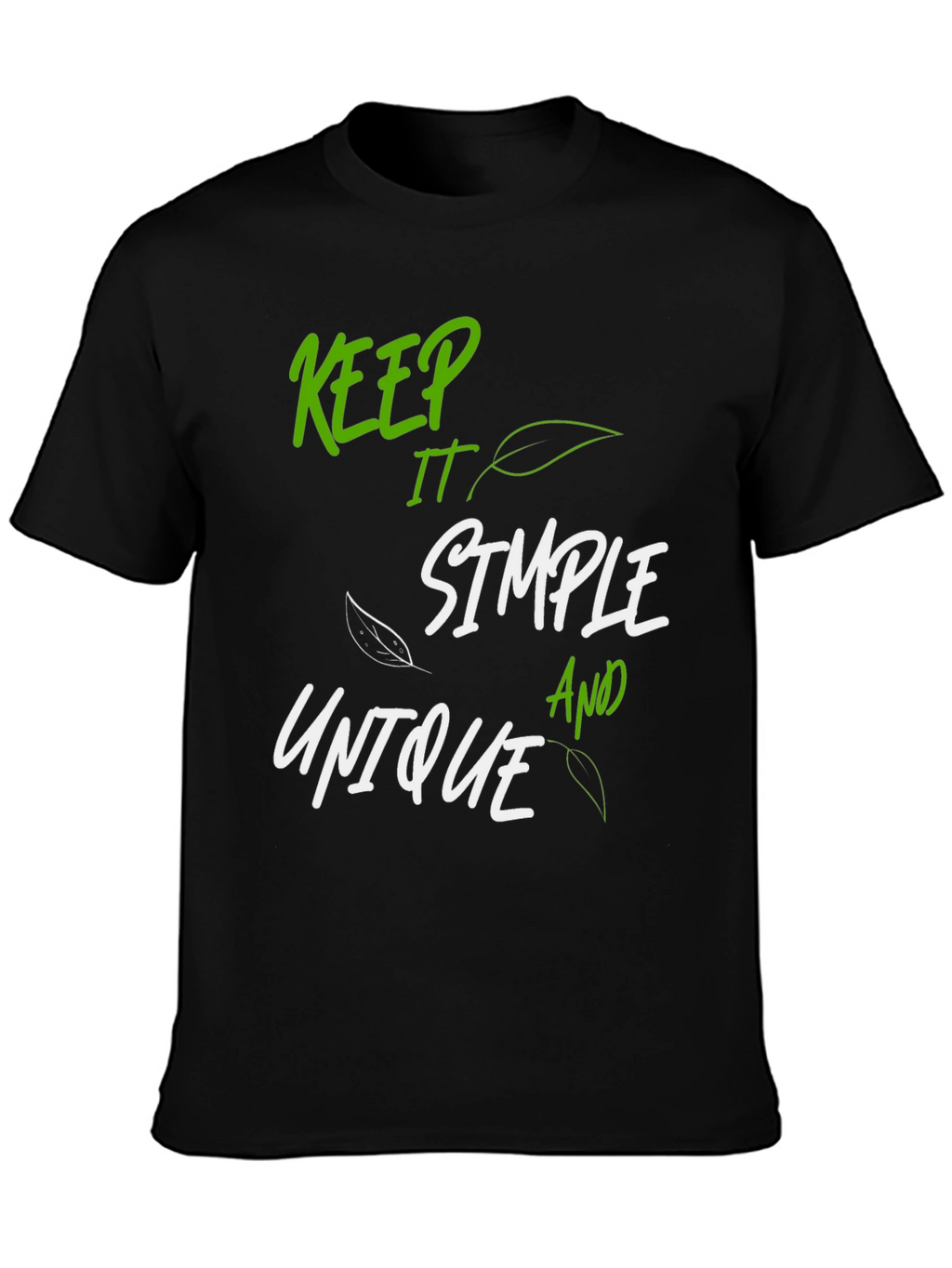 Keep It Simple Graphic T-Shirt - Black