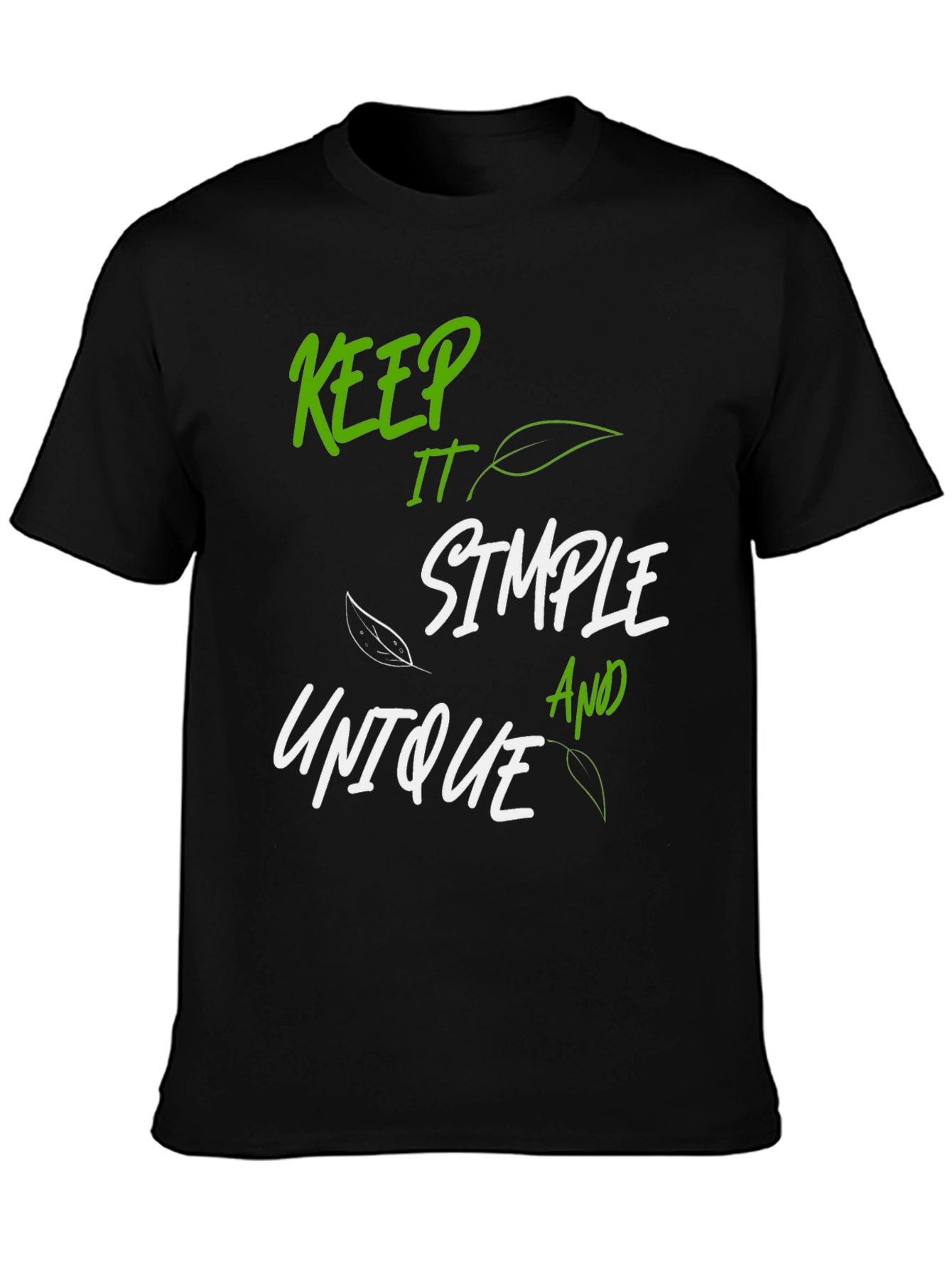 Keep It Simple Graphic T-Shirt - Black