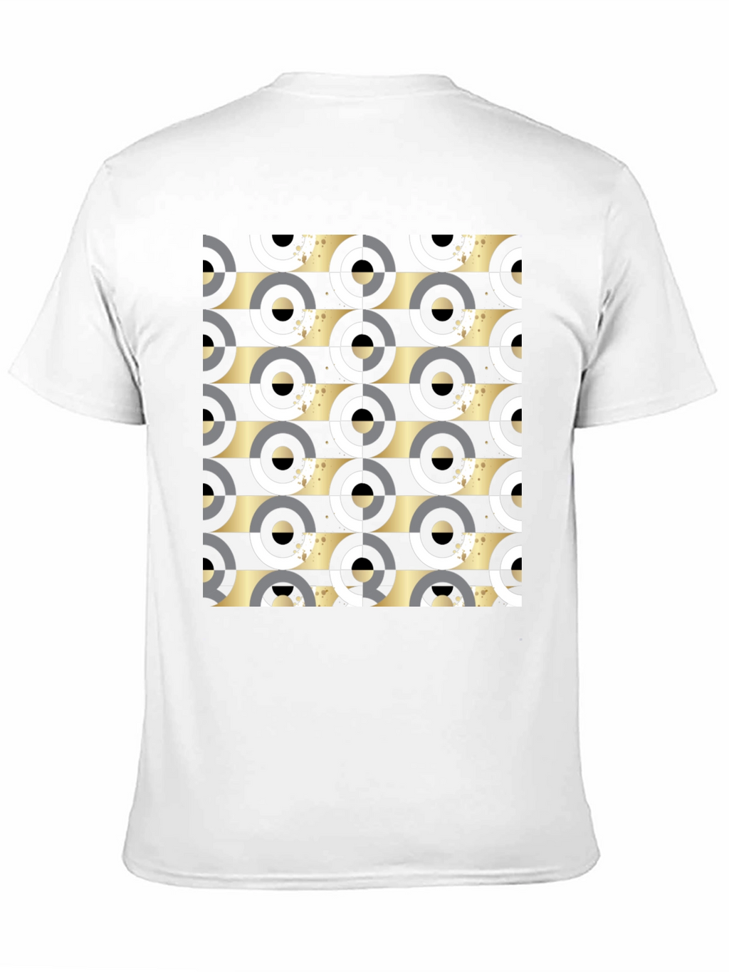 Geometric Pattern Tee - Black Ring Design