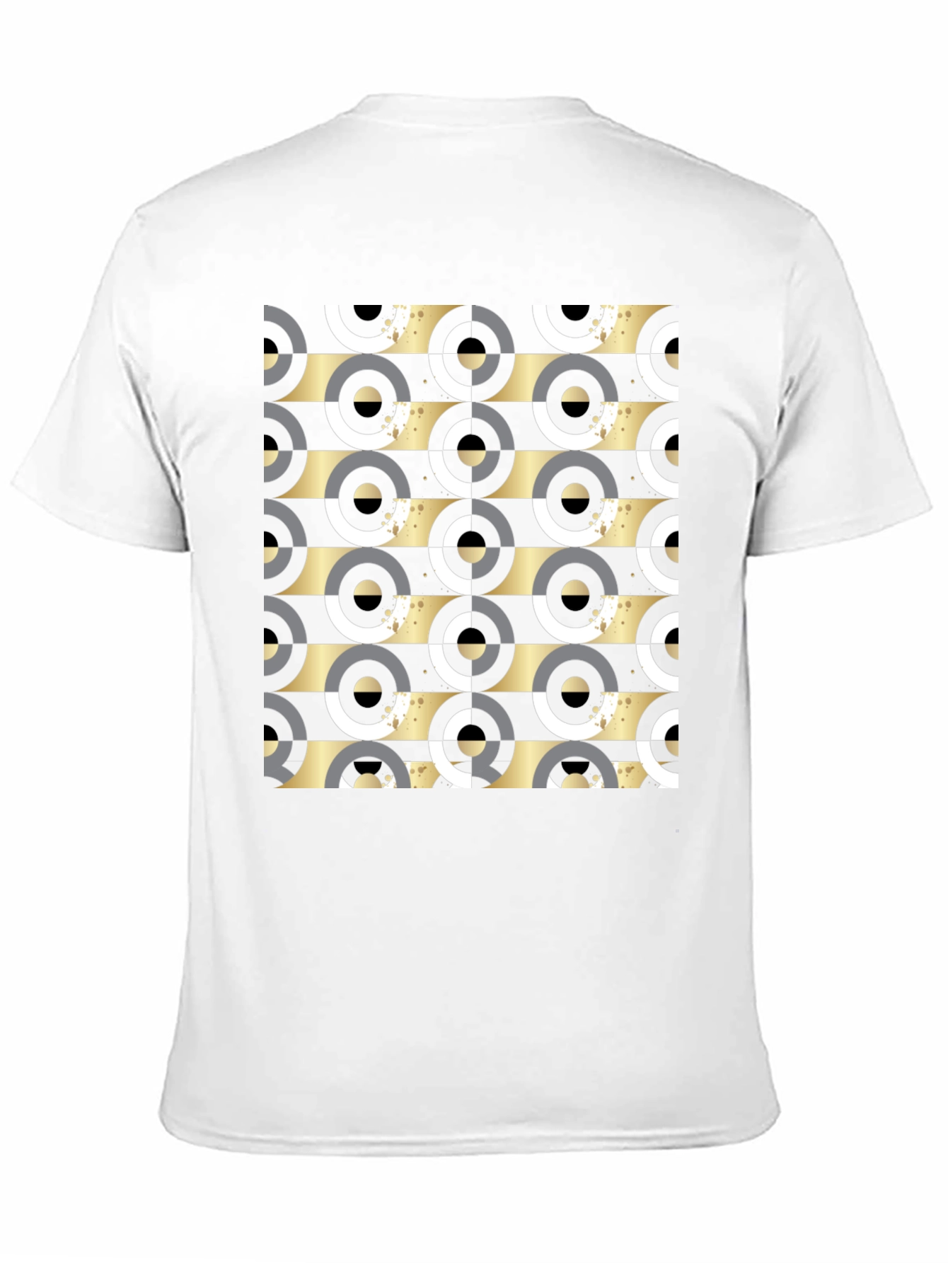 Geometric Pattern Tee - Black Ring Design
