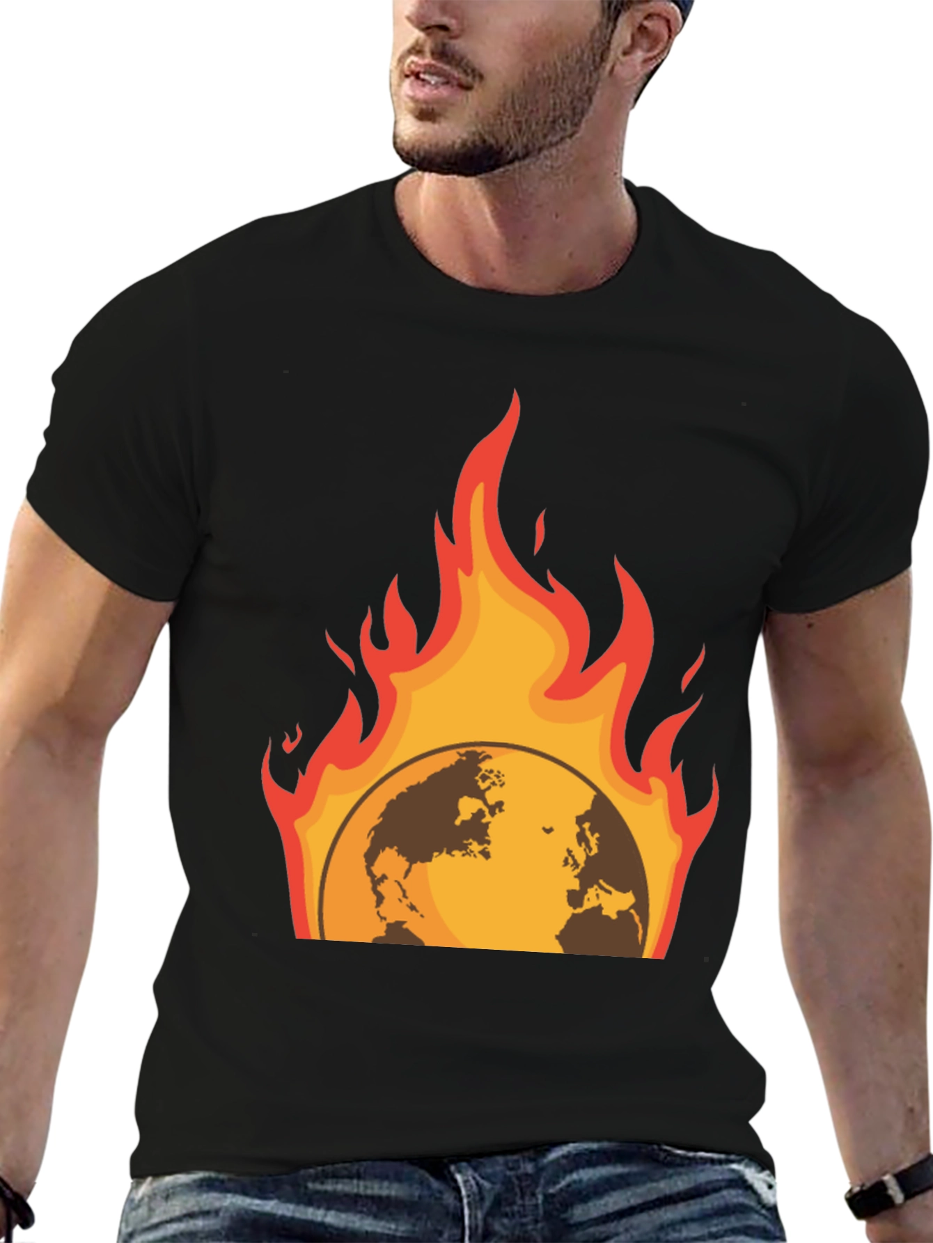 Global Warming Graphic Tee - Black Short Sleeve