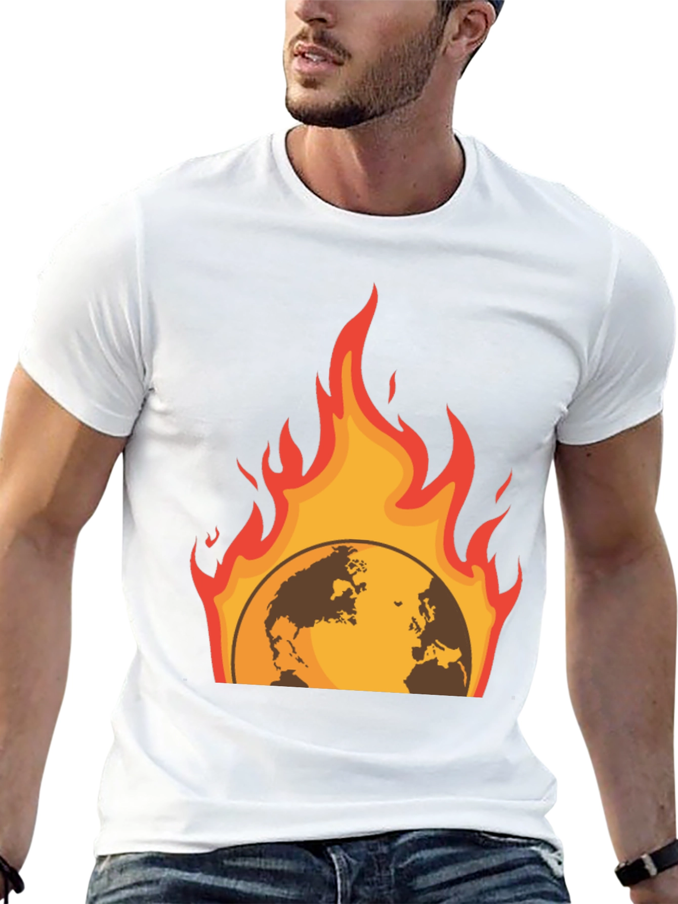 Global Warming Graphic Tee - Black Short Sleeve
