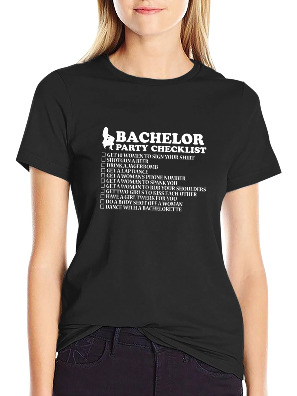 Bachelor Party Checklist Graphic T-Shirt