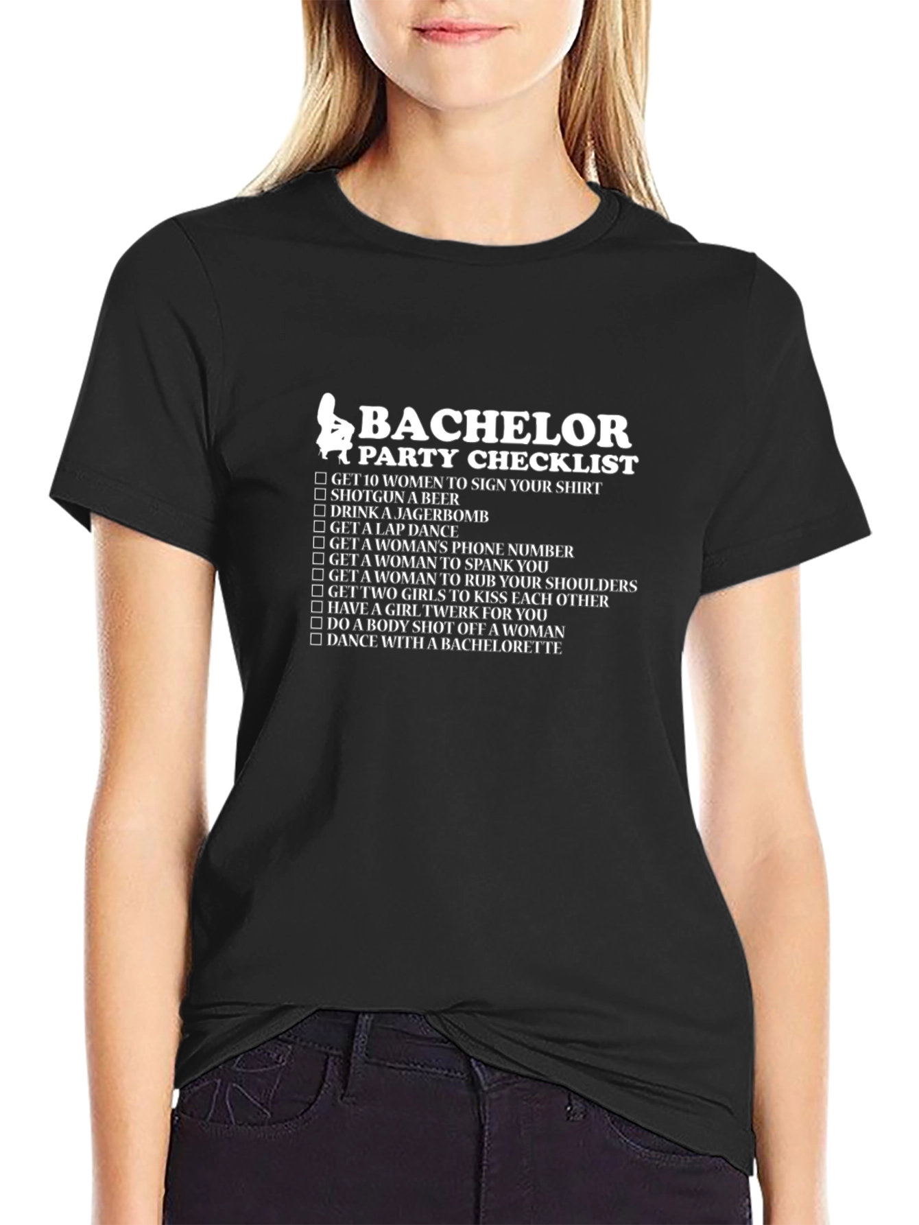 Bachelor Party Checklist Graphic T-Shirt