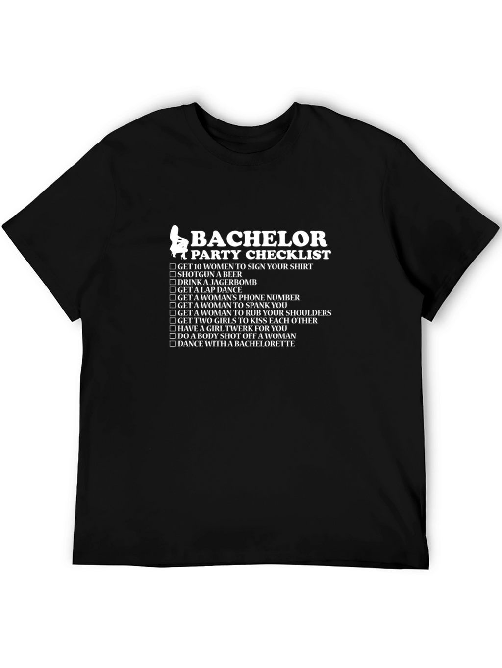 Bachelor Party Checklist Graphic T-Shirt