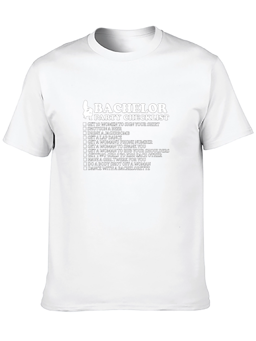 Bachelor Party Checklist Graphic T-Shirt