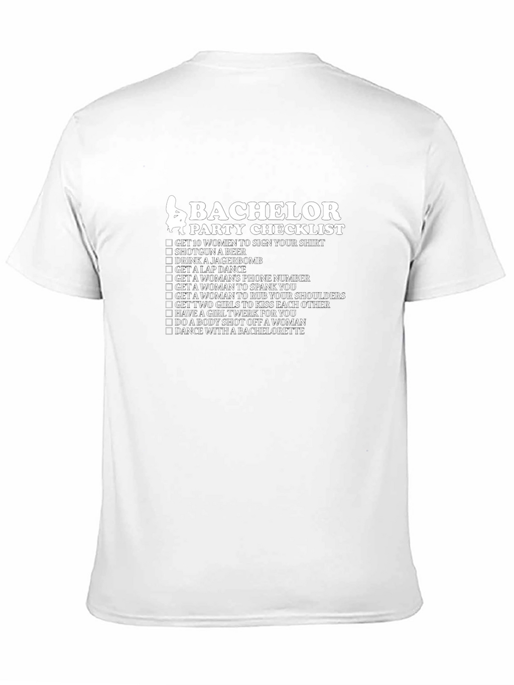 Bachelor Party Checklist Graphic T-Shirt