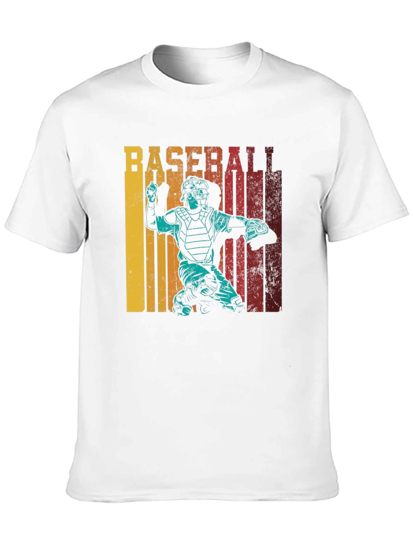 Baseball Catcher Retro T-Shirt