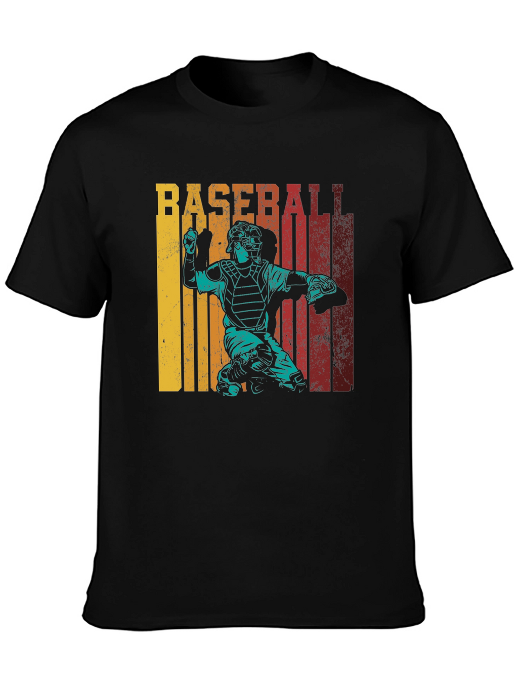 Baseball Catcher Retro T-Shirt