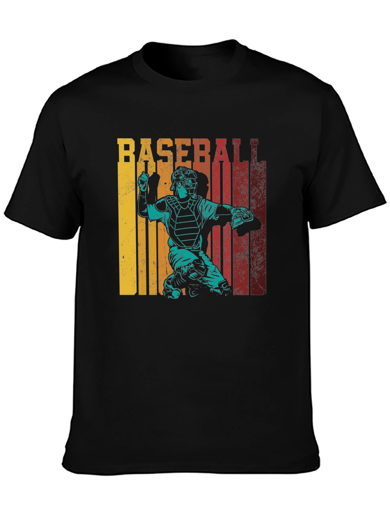 Baseball Catcher Retro T-Shirt