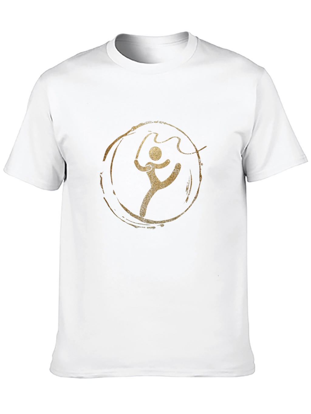 Rhythmic Gymnastics T-Shirt - Golden Ribbon Design
