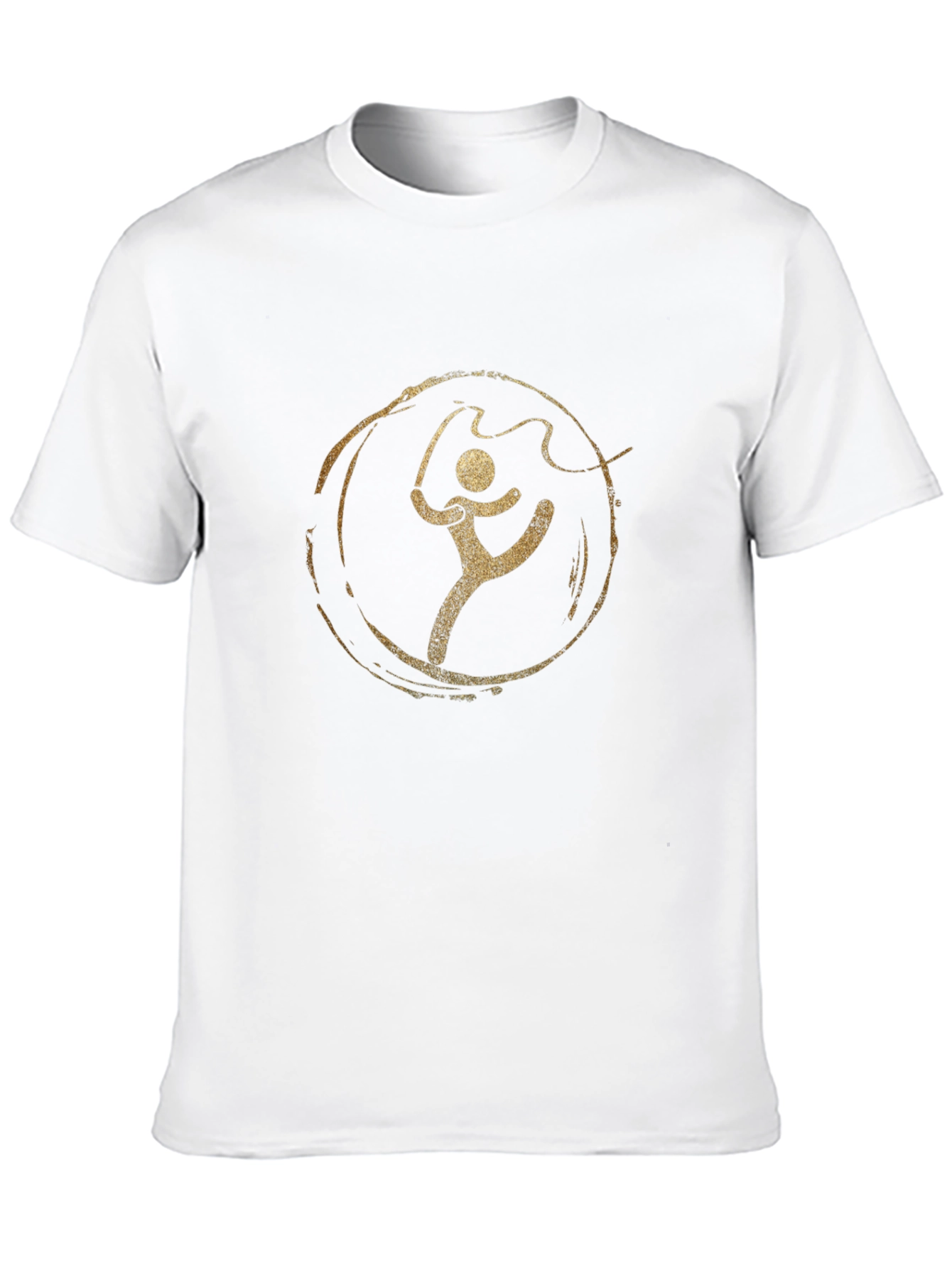 Rhythmic Gymnastics T-Shirt - Golden Ribbon Design